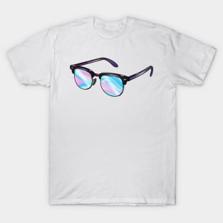 Sunglasses with holographic lenses T-Shirt